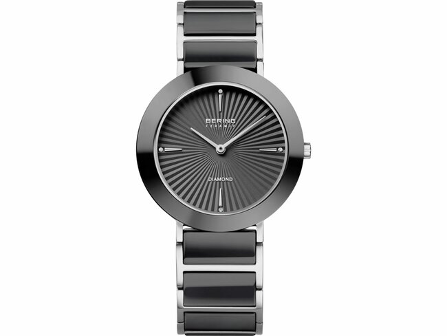 Bering | Femme | Quartz | Céramique | Noir | Argenté | Diamants | ø34mm | 11435-702 Bering | Femme | Quartz | Céramique | Noir | Argenté | Diamants | ø34mm | 11435-702