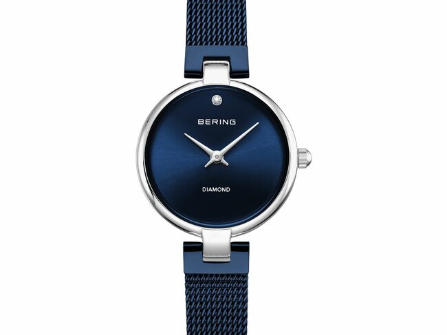 Bering | Femme | Quartz | Classic | Milanais Bleu | Diamant | ø24mm | 17724-307 Bering | Femme | Quartz | Classic | Milanais Bleu | Diamant | ø24mm | 17724-307