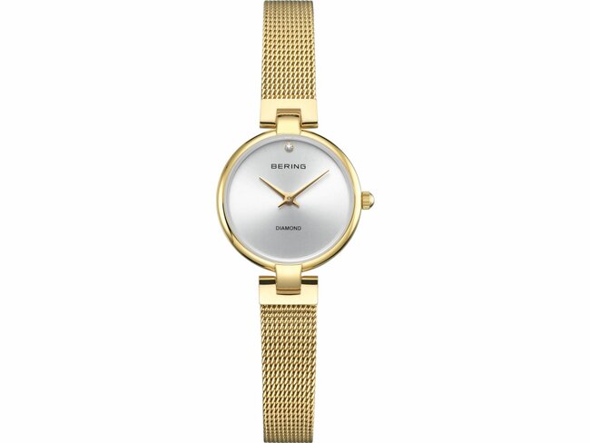 Bering | Femme | Quartz | Classic | Milanais Doré | Diamant | ø24mm | 17724-330 Bering | Femme | Quartz | Classic | Milanais Doré | Diamant | ø24mm | 17724-330