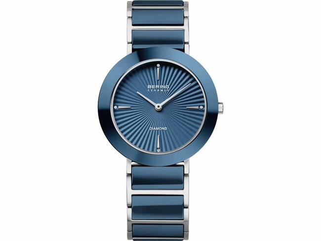 Bering | Femme | Quartz | Céramique | Bleu | Argenté | Diamants | ø34mm | 11435-707 Bering | Femme | Quartz | Céramique | Bleu | Argenté | Diamants | ø34mm | 11435-707