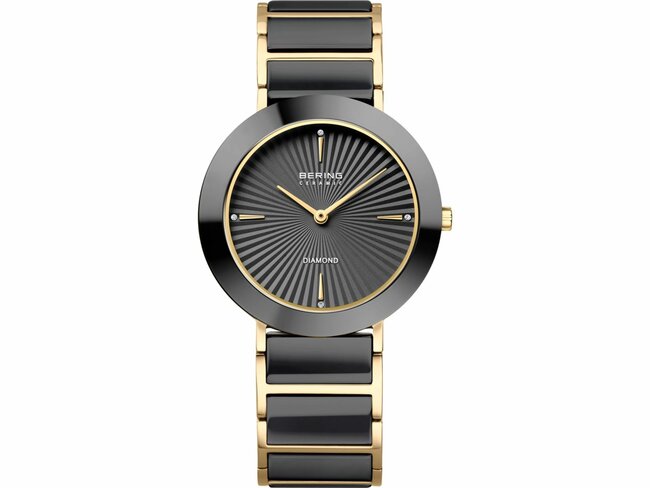 Bering | Femme | Quartz | Céramique | Doré | Noir | Diamants | ø34mm | 11435-732 Bering | Femme | Quartz | Céramique | Doré | Noir | Diamants | ø34mm | 11435-732