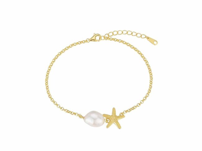 Loumya Silver | Bracelet | Plaqué Or | Perle Naturel | 9122801 Loumya Silver | Bracelet | Plaqué Or | Perle Naturel | 9122801