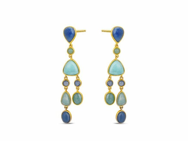 Lavida Pierres Nat | Boucles d'Oreilles | Plaqué Or | Pierres Naturelles | 9118567