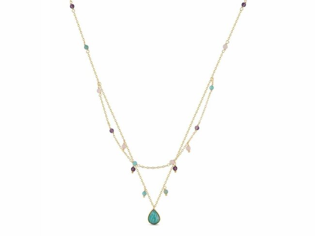 Lavida Pierres Nat | Collier | Plaqué Or | Pierres Naturelles | 9118527
