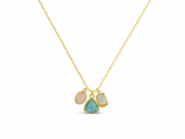 Lavida Pierres Nat | Collier | Plaqué Or | Pierres Naturelles | 9118562