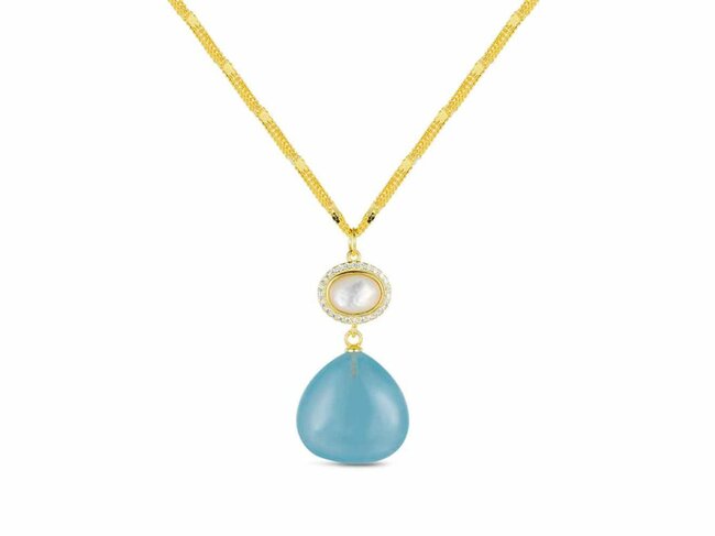 Lavida Pierres Nat | Collier | Plaqué Or | Pierres Naturelles | 9122506