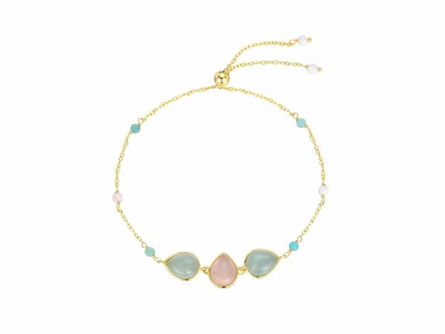 Lavida Pierres Nat | Bracelet | Plaqué Or | Pierres Naturelles | 9122504