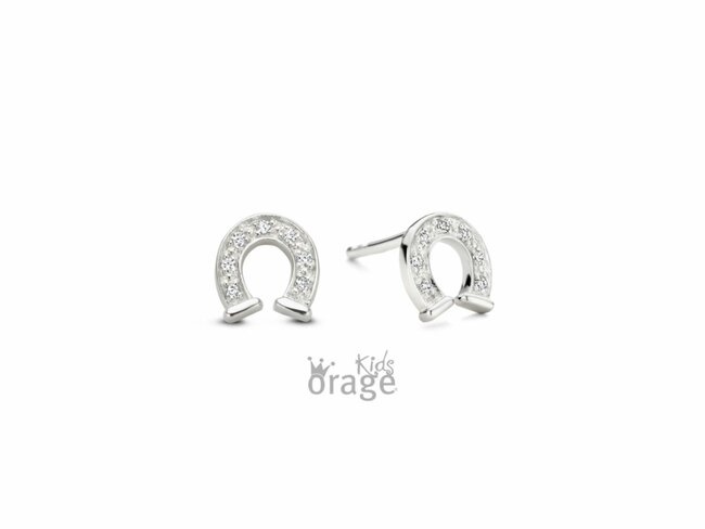 Orage Kids | Boucles D'Oreilles | Argent | Fer à Cheval | K2796