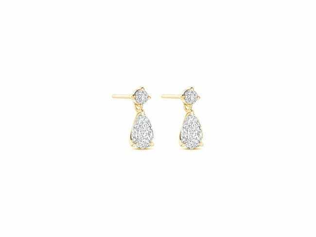 Diamants de Laboratoire | Boucles d'Oreilles | Or Jaune | Diamants de Synthèse 1.01ct | LAB43 Diamants de Laboratoire | Boucles d'Oreilles | Or Jaune | Diamants de Synthèse 1.01ct | LAB43