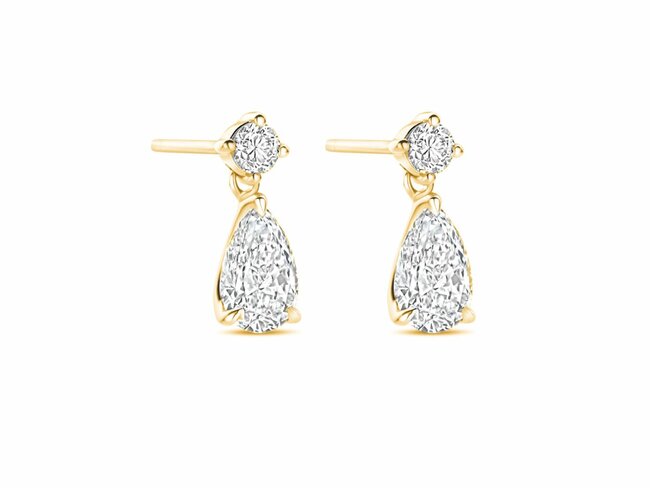 Diamants de Laboratoire | Boucles d'Oreilles | Or Jaune | Diamants de Synthèse 1.01ct | LAB43 Diamants de Laboratoire | Boucles d'Oreilles | Or Jaune | Diamants de Synthèse 1.01ct | LAB43
