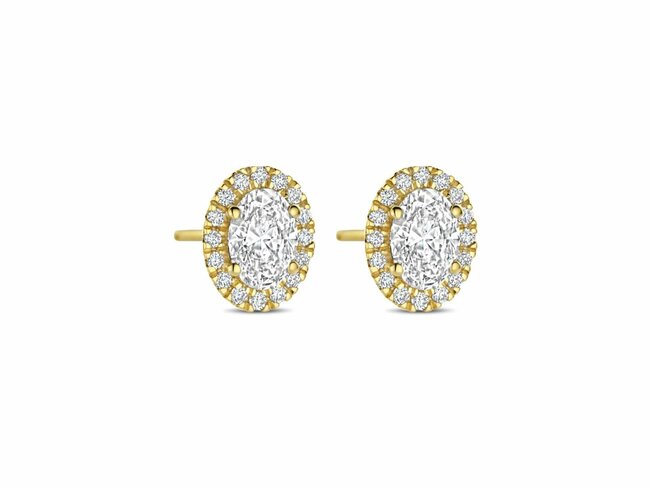 Diamants de Laboratoire | Boucles d'Oreilles | Or Jaune | Diamants de Synthèse 1.09ct | 0.18ct | IGI Diamants de Laboratoire | Boucles d'Oreilles | Or Jaune | Diamants de Synthèse 1.09ct | 0.18ct | IGI