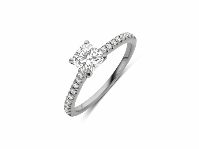 Diamants de Laboratoire | Bague | Or Blanc | Diamants de Synthèse 0.76ct | 0.18ct | IGI | LAB56