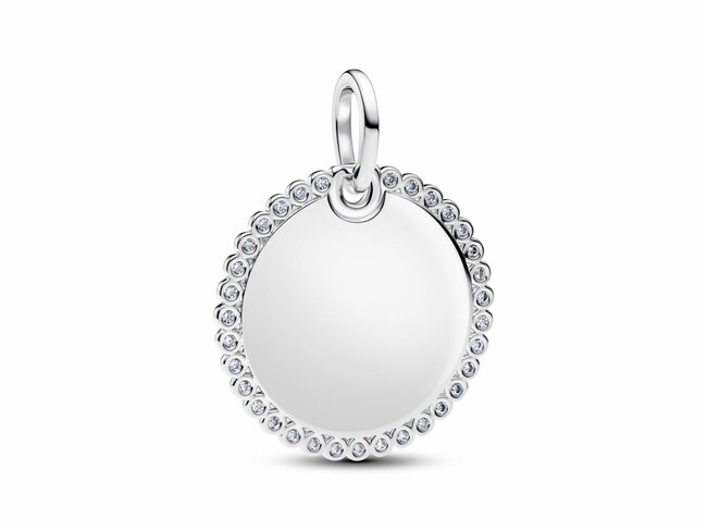 Pandora | Médaillon | Rond | Argent | Personnalisable | 21.40mm | 394007C01 Pandora | Médaillon | Rond | Argent | Personnalisable | 21.40mm | 394007C01