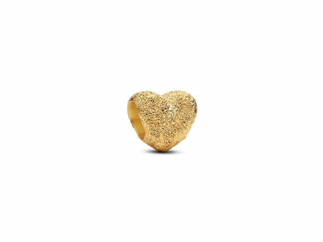 Pandora | Mini Charm | Coeur Texturé | Doré | 764000C00