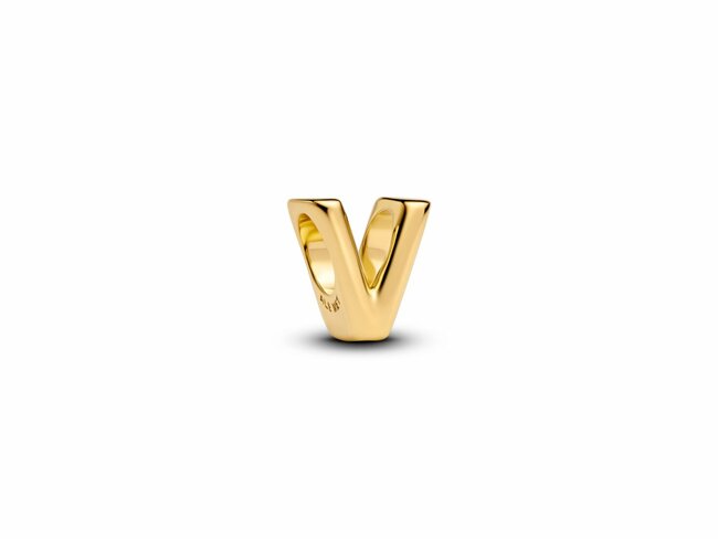 Pandora | Mini Charm | Alphabet | Doré | Lettre V | 763968C00