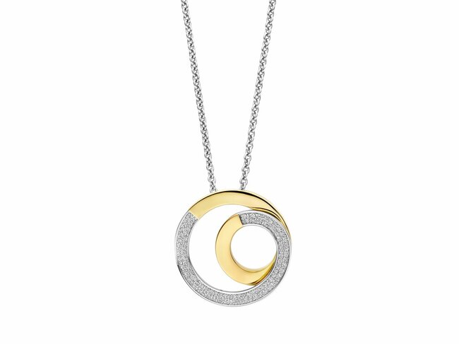 Ti Sento | Collier | Argent | Bicolore | Oxyde de Zirconium | ø24mm | 34109ZY