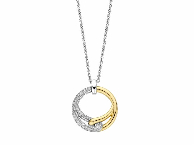 Ti Sento | Collier | Argent | Bicolore | Oxyde de Zirconium | ø24mm | 34107ZY