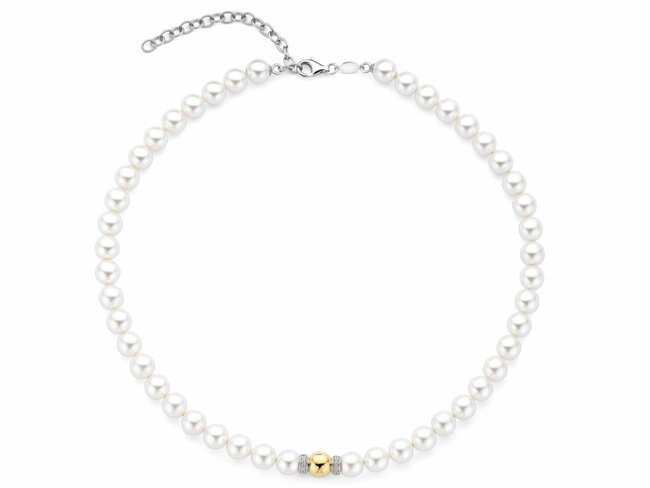 Ti Sento | Collier | Argent | Bicolore | Perles Synthétiques | ø8mm | 34112YP