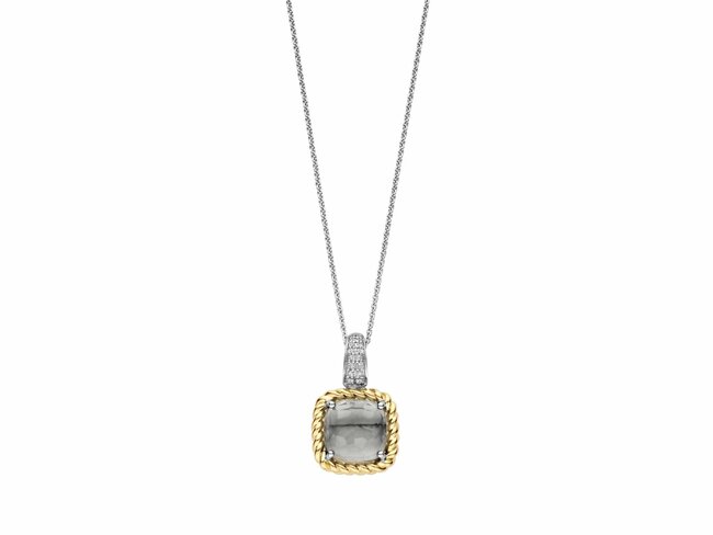 Ti Sento | Collier | Argent | Bicolore | Oxyde de Zirconium | Cristal | Gris | 6853GG