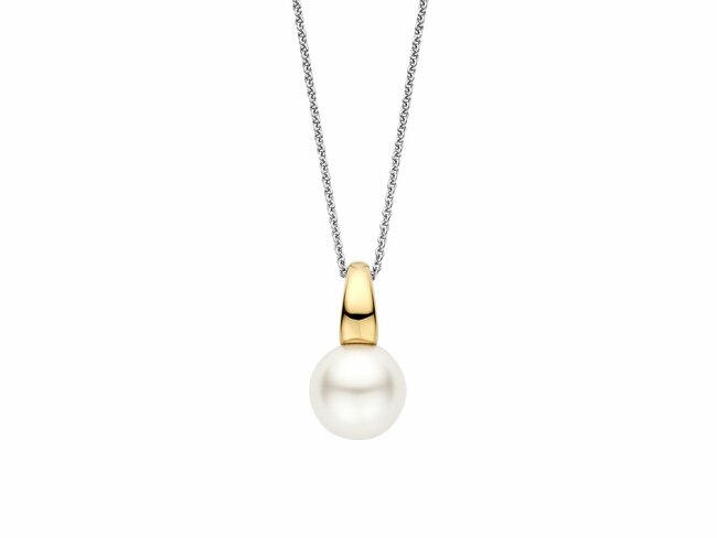 Ti Sento | Collier | Argent | Plaqué Or | Perles Synthétique | ø10mm | 6855YP
