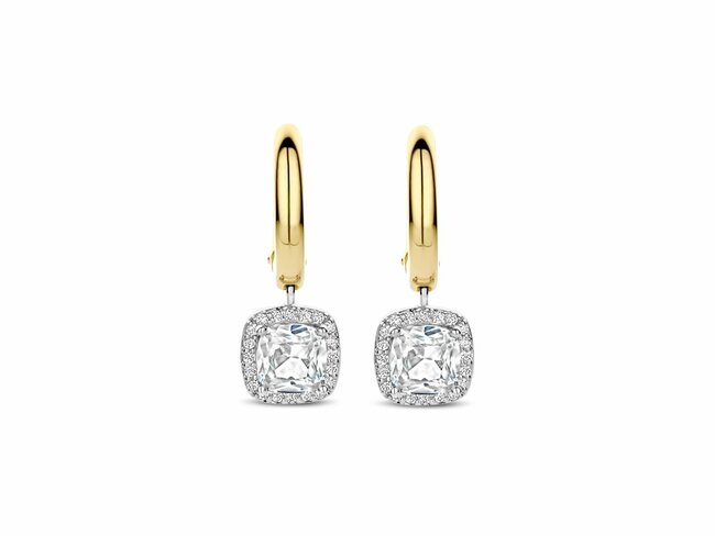 Ti Sento | Boucles d'Oreilles | Plaqué Or | Oxyde de Zirconium | 78030ZY