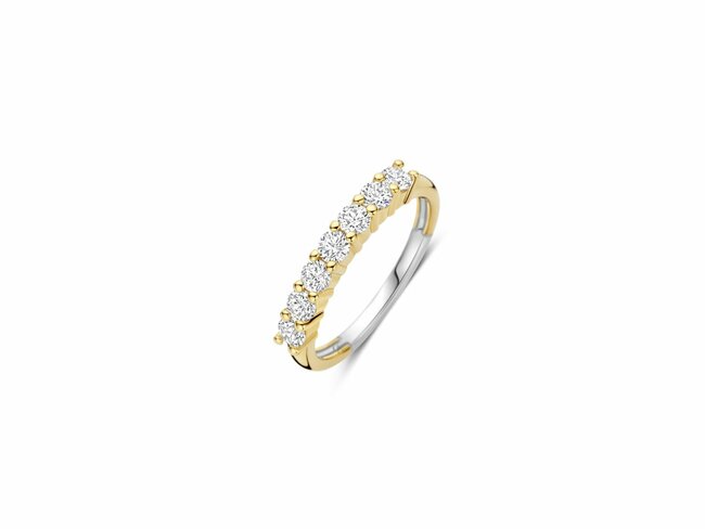 Ti Sento | Bague | Argent | Plaqué Or | Oxyde de Zirconium | 3mm | 12381ZY