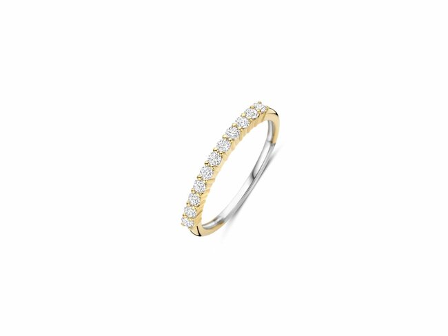Ti Sento | Bague | Argent | Plaqué Or | Oxyde de Zirconium | 2mm | 12382ZY