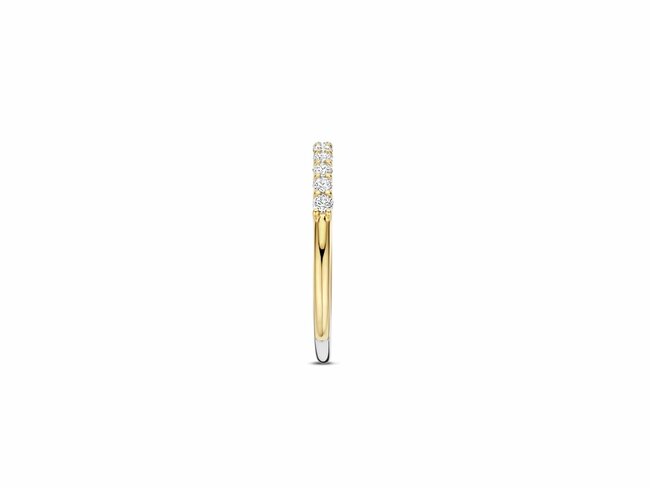 Ti Sento | Bague | Argent | Plaqué Or | Oxyde de Zirconium | 2mm | 12382ZY
