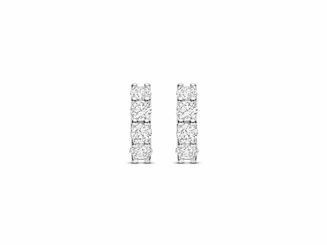 Ti Sento | Boucles d'Oreilles | Créoles | Argent | Oxyde de Zirconium | ø15mm| 78023ZI