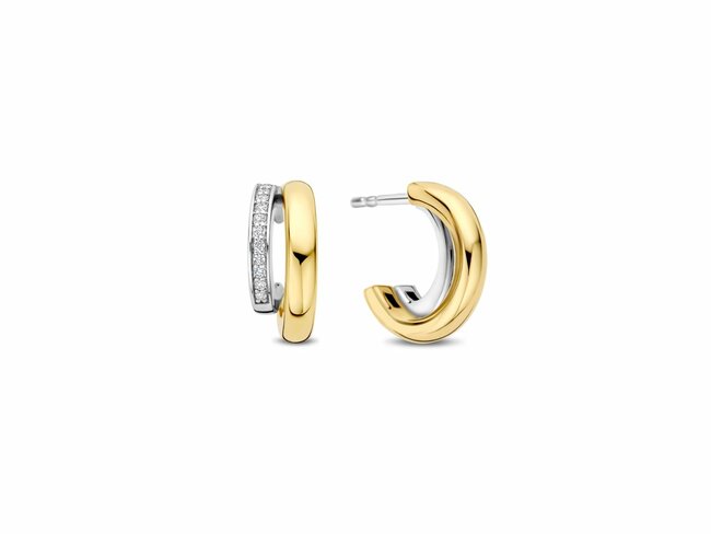 Ti Sento | Boucles d'Oreilles | Plaqué Or | Oxyde de Zirconium | 78035ZY