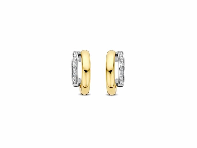 Ti Sento | Boucles d'Oreilles | Plaqué Or | Oxyde de Zirconium | 78035ZY