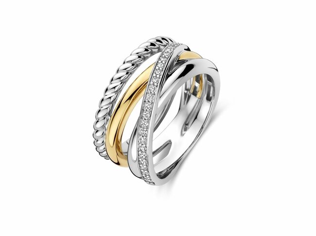 Ti Sento | Bague | Argent | Bicolore | Oxyde de Zirconium | 12384ZY