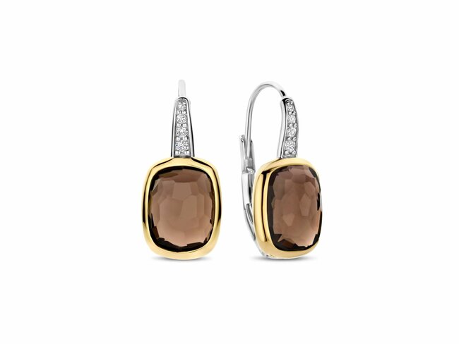 Ti Sento | Boucles d'Oreilles | Argent | Plaqué Or | Oxyde de Zirconium | 78041SQ Ti Sento | Boucles d'Oreilles | Argent | Plaqué Or | Oxyde de Zirconium | 78041SQ