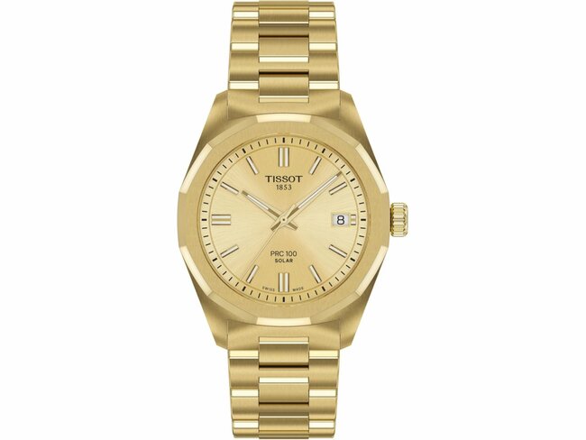 Tissot | Femme | Quartz | Solar | PRC100 | PVD Doré | ø34mm | T151.822.33.021.00