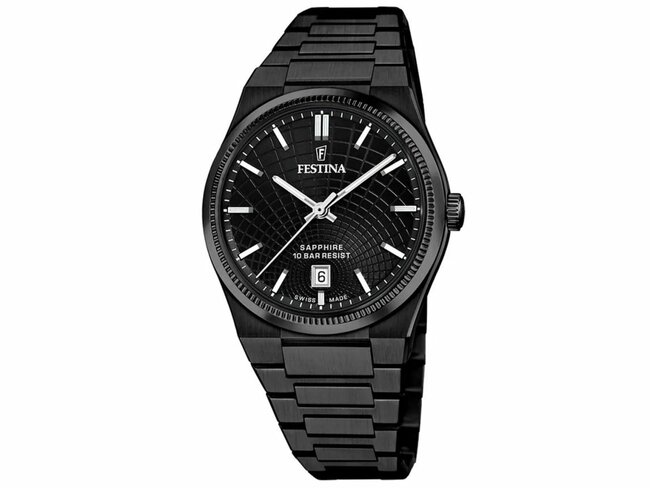 Festina | Homme | Quartz | Swiss Made | Acier Inoxydable | Noir | ø40mm | F20080/1