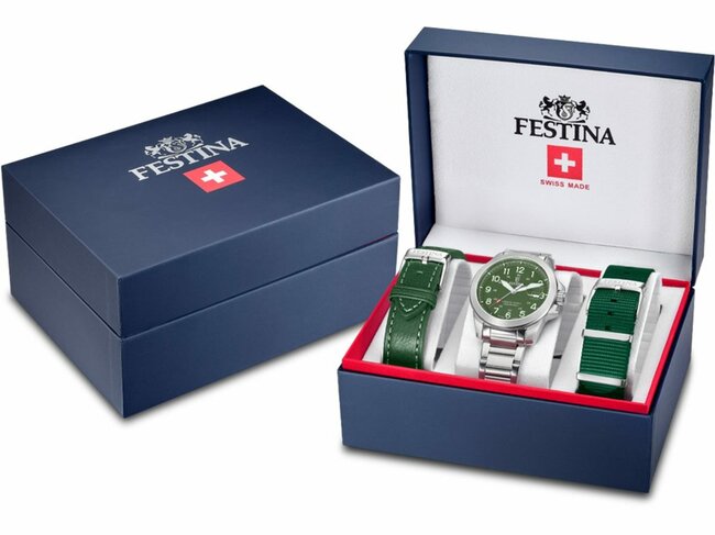 Festina | Homme | Quartz | Swiss Made | Coffret + 2 Bracelets | ø41.8mm | F20081/3
