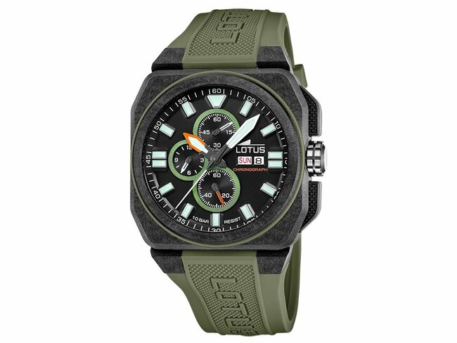 Lotus | Homme | Quartz | Chrono | Silicone Vert | 45mm | 18976/1 Lotus | Homme | Quartz | Chrono | Silicone Vert | 45mm | 18976/1