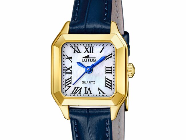 Lotus | Femme | Quartz | Cuir Bleu | 24mm | 19038/1