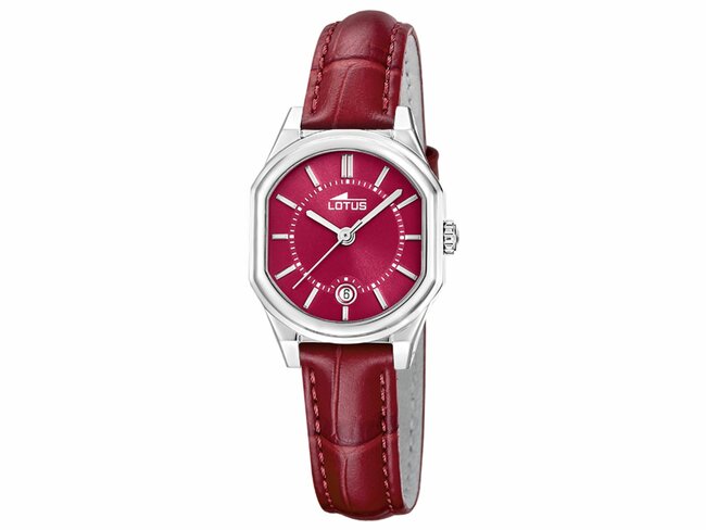 Lotus | Femme | Quartz | Cuir Rouge | 25mm | 19044/4