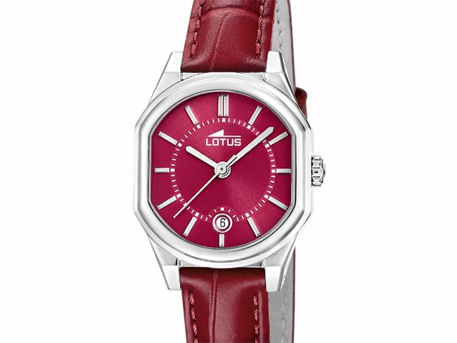 Lotus | Femme | Quartz | Cuir Rouge | 25mm | 19044/4