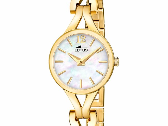 Lotus | Femme | Quartz | Acier Inoxydable Doré | Nacré | 26mm | 19023/1