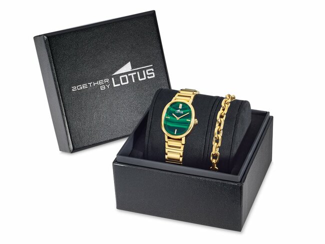 Lotus | Femme | Quartz | Acier Inoxydable Doré | Montre + Bijou | 25.7mm | 19013/4