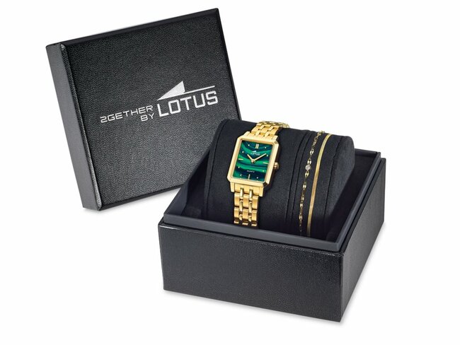 Lotus | Femme | Quartz | Acier Inoxydable Doré | Montre + Bijou | 22mm | 19009/3