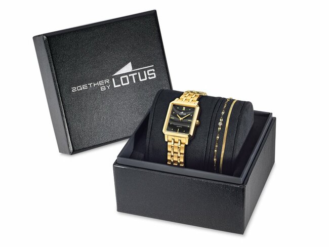 Lotus | Femme | Quartz | Acier Inoxydable Doré | Montre + Bijou | 22mm |  19009/4
