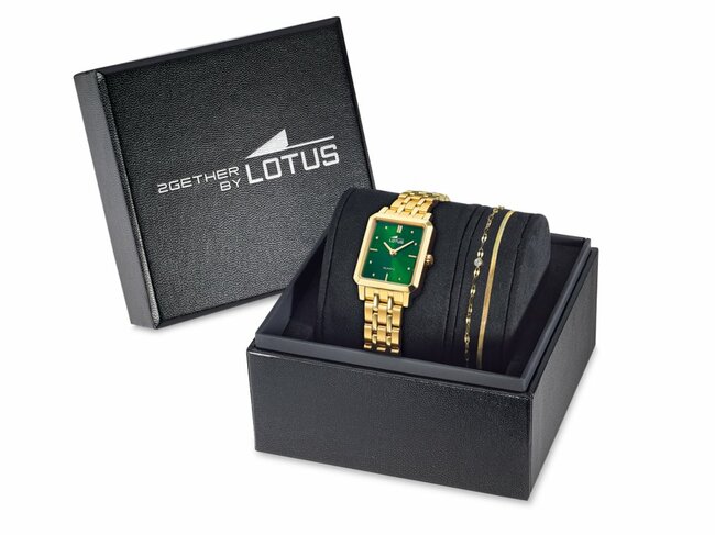 Lotus | Femme | Quartz | Acier Inoxydable Doré | Montre + Bijou | 22mm | 19009/5