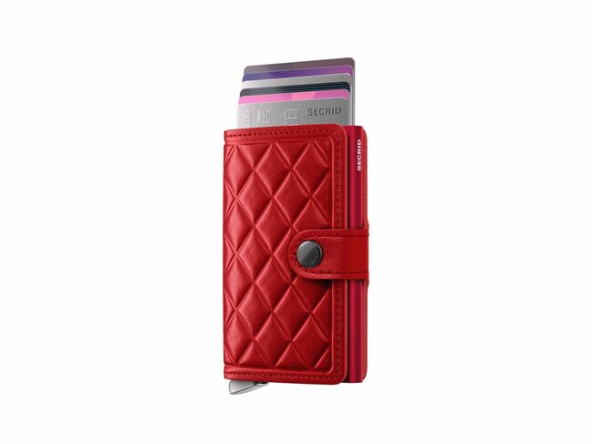 Secrid | Porte-Cartes | Premium | Miniwallet | Emboss Diamond Red | MEd-Red+