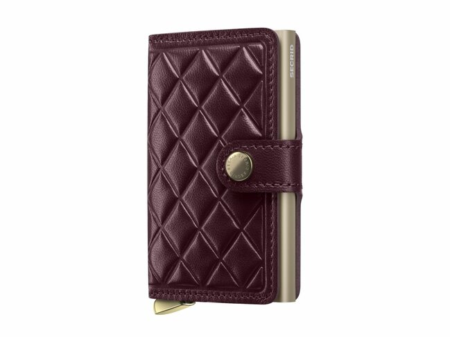 Secrid | Porte-cartes | Premium | Miniwallet | Emboss Diamond | MEd-Bordeaux+