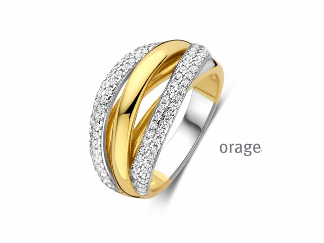 Orage | Bague | Argent | Plaqué Or | Oxyde de Zirconium | BB052