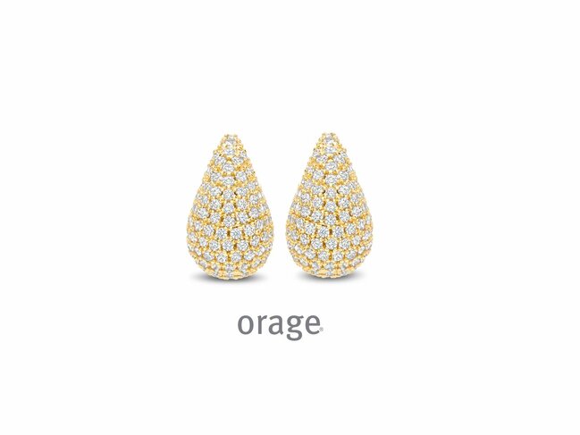 Orage | Boucles d'Oreilles | Plaqué Or | Oxyde de Zirconium | BB071