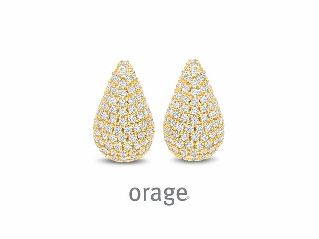Orage | Boucles d'Oreilles | Plaqué Or | Oxyde de Zirconium | BB071